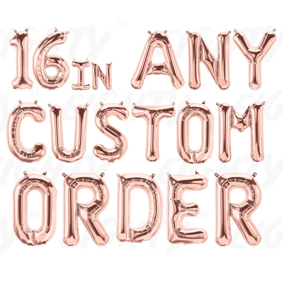 Letter Balloons Any Custom Phrase 16 Inch Alphabet - Etsy