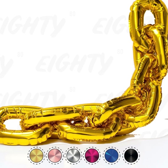 Gold chain link balloons Clearance