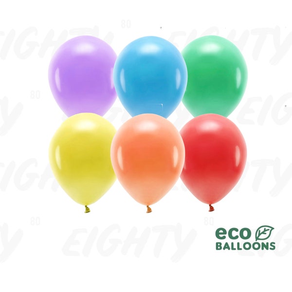 Eco-vriendelijke ballonnen / BIOLOGISCH AFBREEKBAAR / 30cm kleurenmix / Pakket van 10 ballonnen (beschikbare kleuren)