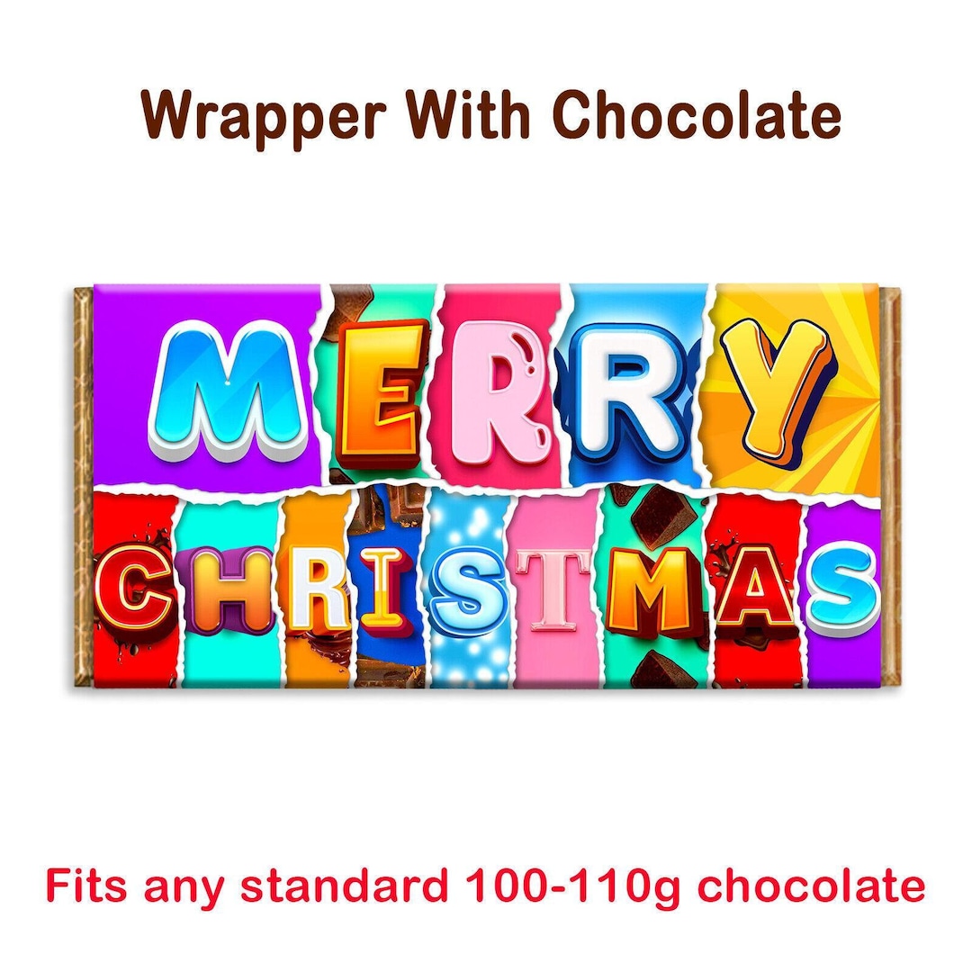 Merry Christmas Novelty Xmas Chocolate Bar Wrapper Lovely Gift Present for Sonsmch1210 Etsy UK