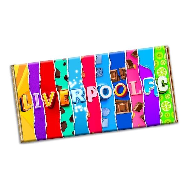 Liverpool   Chocolate Bar Wrapper Novelty Gift Present Xmas For Fans