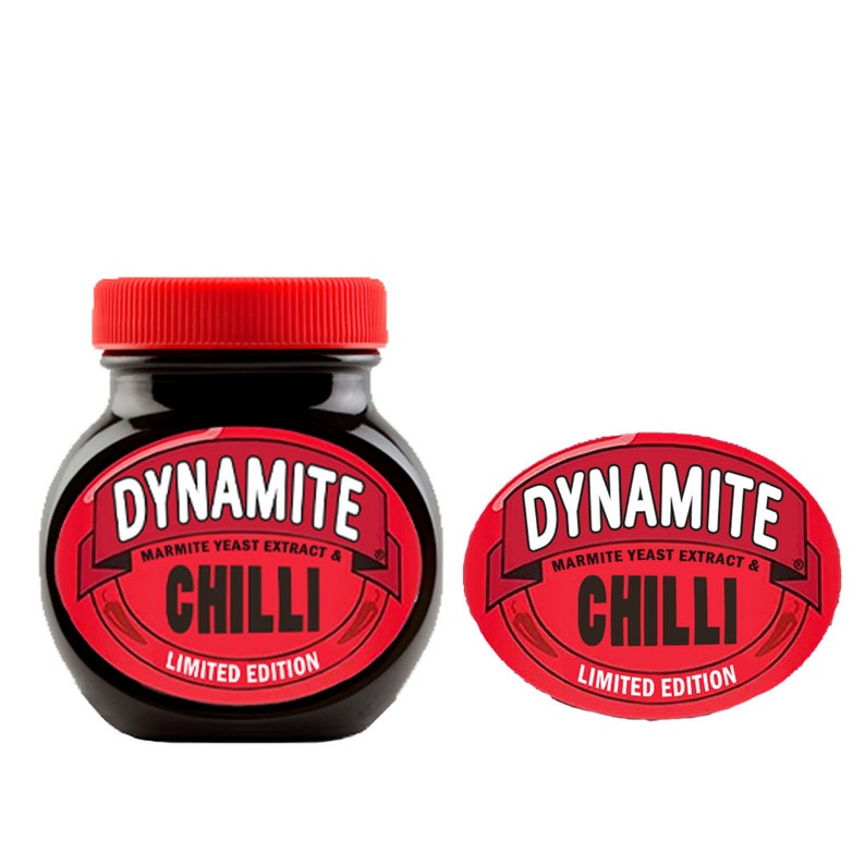 Personalised Customised Marmite Dynamite Bottle Sticker Wrapper Jar ...