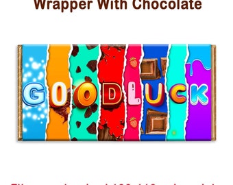 Good Luck Novelty Chocolate Bar Wrapper Lovely Gift Present For Wedding Birthday(smch-1228)