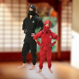 Ninja costume for kids / two colors, three sizes