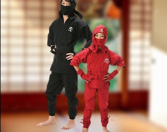 Ninja costume for kids / two colors, three sizes