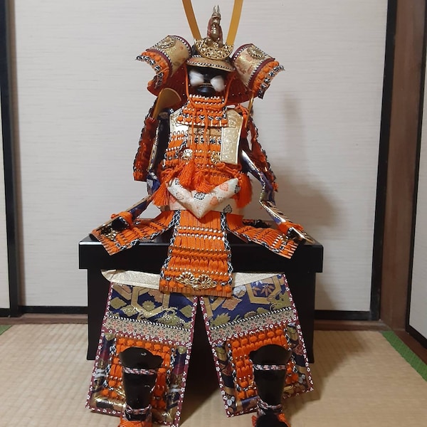 Samurai armor set for display