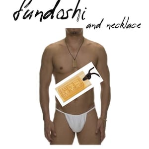 Fundoshi and Japanese traditional style wood necklace