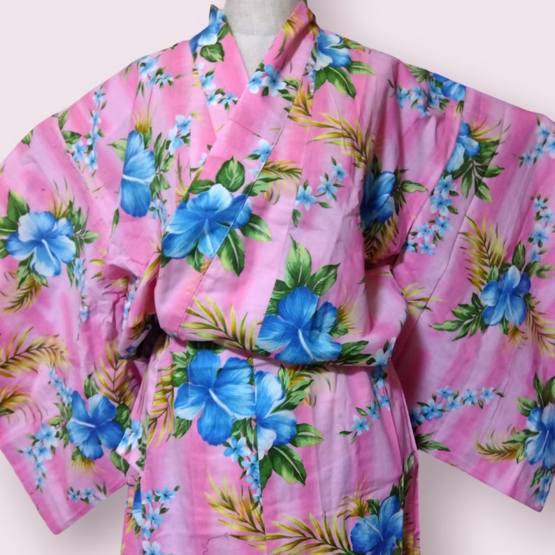 yukata for women / hibiscus pattern image 3
