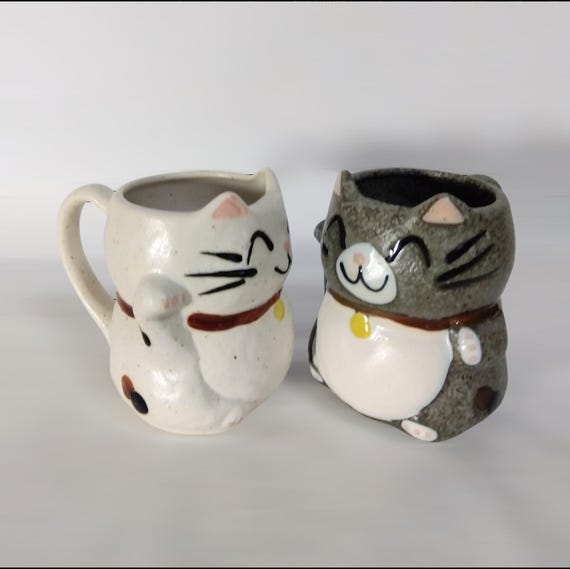 japanese mug / lucky cat