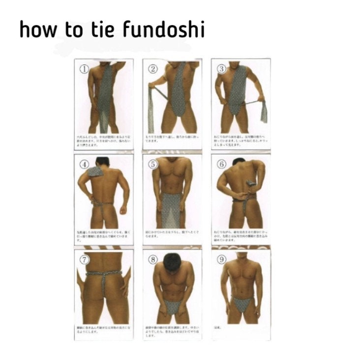 Japanese Men Underwear Onaga Kuroneko Fundoshi Traditional Print In 3 Colors EBa - Foto 13