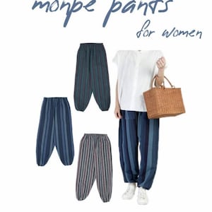 Cotton Tsumugi Monpe for Women / Japanese Traditional Style