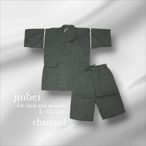 Jinbei (jacket and pants) for men or women / Japanese L-size ~ 4L-size