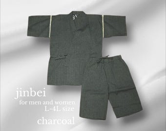 Jinbei (veste et pantalon) pour homme ou femme / Taille japonaise L à 4L