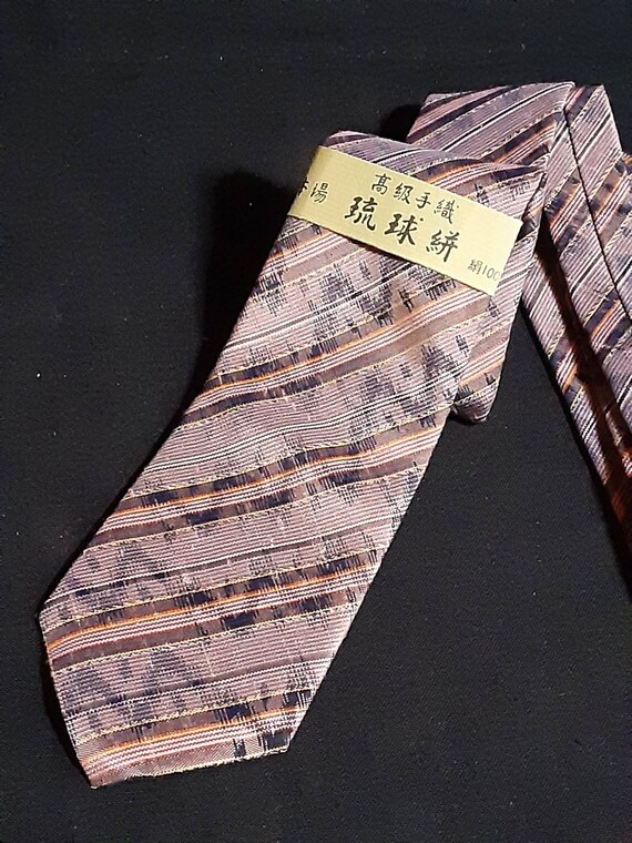 Necktie Made Of Okinawa Fabric 琉球絣ryukyu Kasuri Etsy