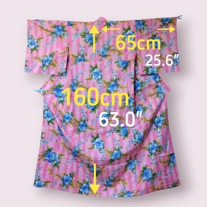 yukata for women / hibiscus pattern image 6