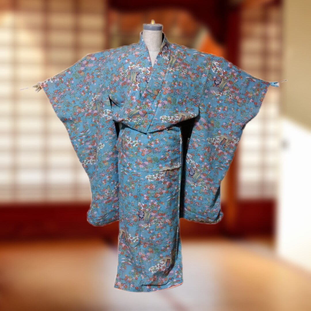 Okinawa Bingata Pattern Furisode for Women or Girls / Washable - Etsy
