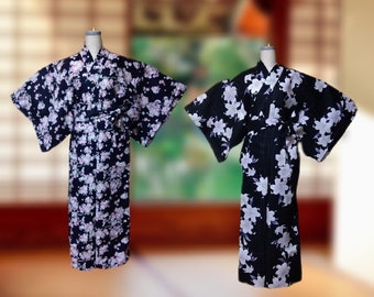 yukata robe with belt for women