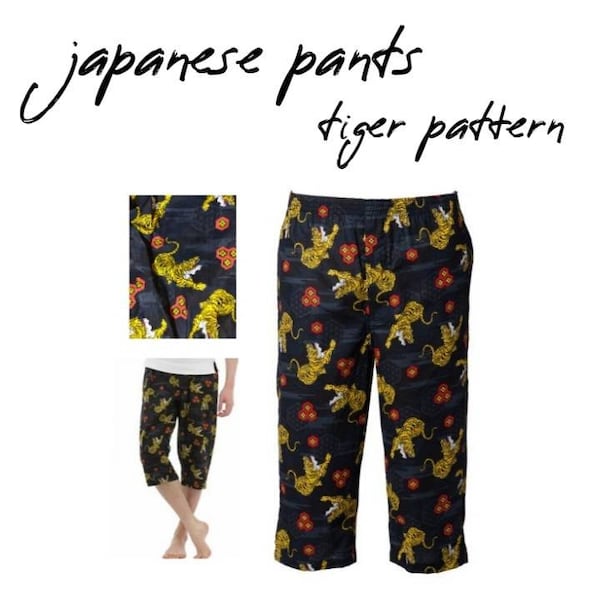 japanese summer pants / tiger pattern