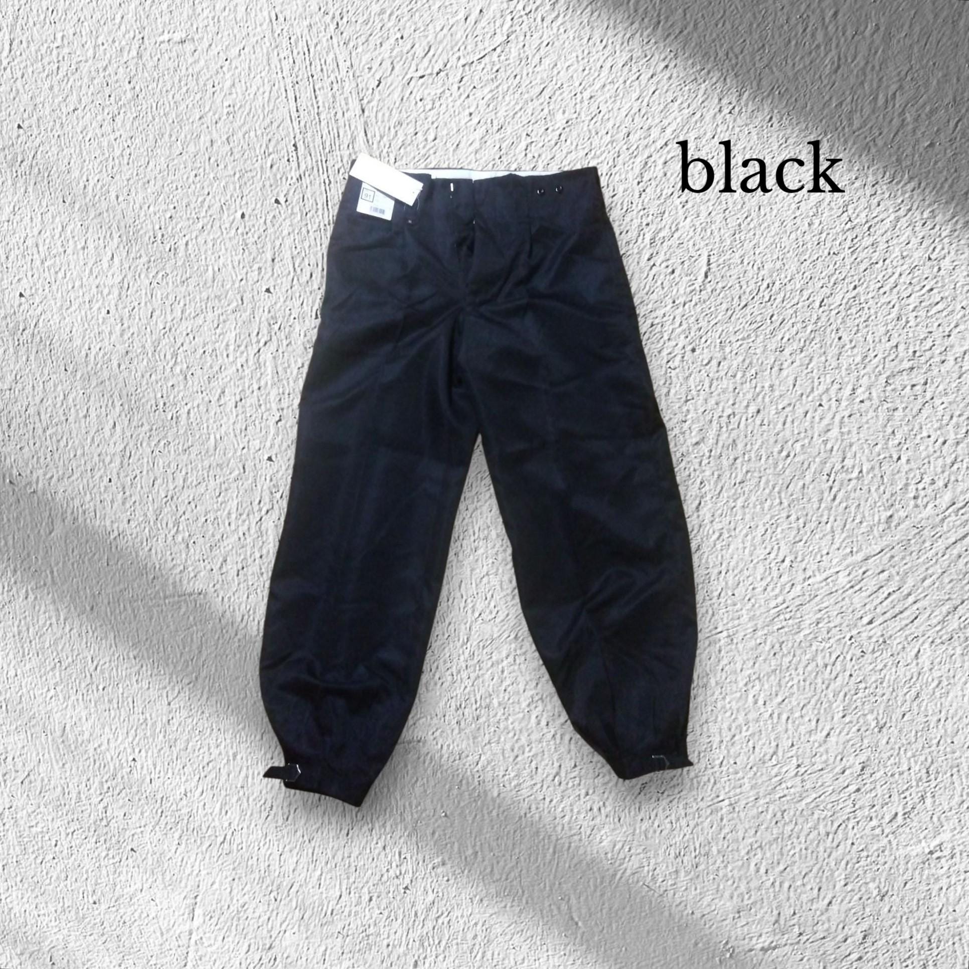 未使用　JAPAN PRACTICE PANTS / BLACK Size:L Japanese Work Pants, Nikka Pokka / Ninja Pants, Spiderman's Pants
