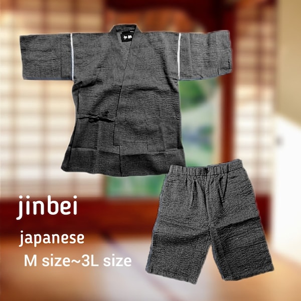 set of jinbei jacket and pants / dark gray