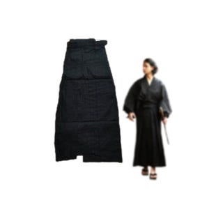 hakama pants for men and women / japanese traditional style samurai pants / black