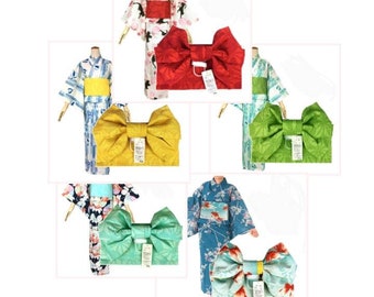 Pre−made obi belt for women / five patterns