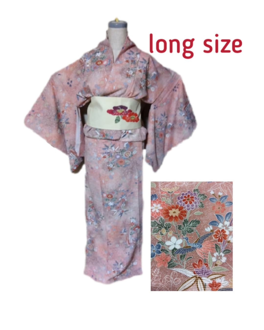 Okinawa Bingata Like Pattern Kimono / Long Size - Etsy
