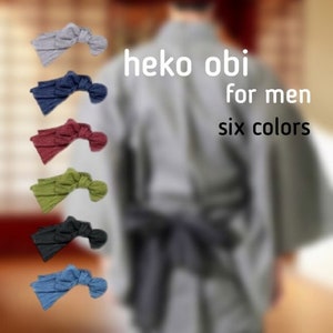 Heko obi (兵児帯) for men / six colors