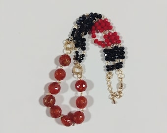 Beaded necklace, handmade