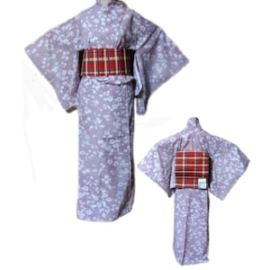 sakura pattern kimono / washable kimono