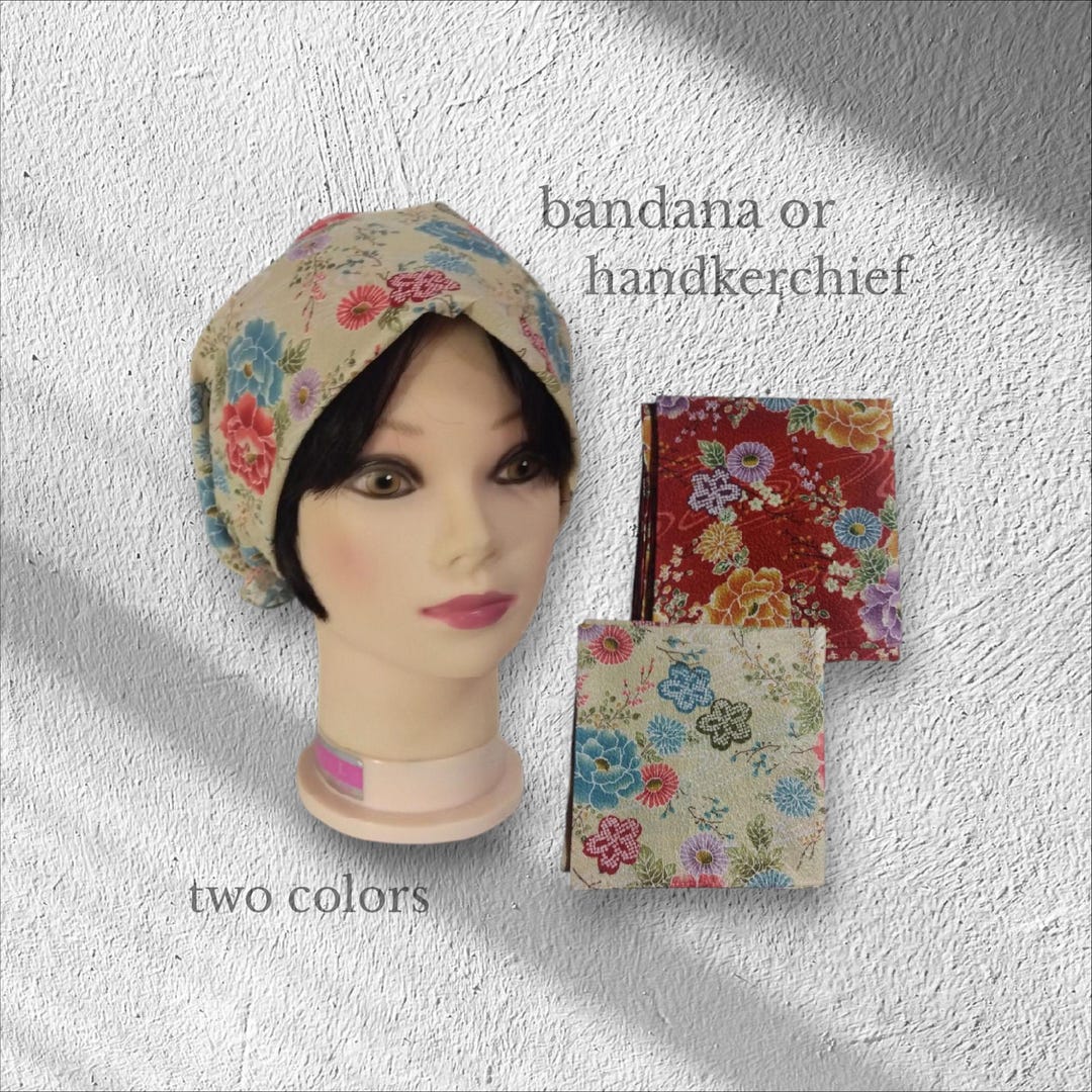 Bingata Pattern Bandana for Women or Handkerchief - Etsy