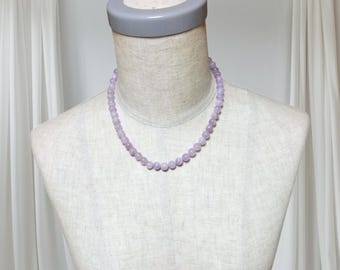 collier d'améthyste, collier de perles d'améthyste couleur lavande / améthyste