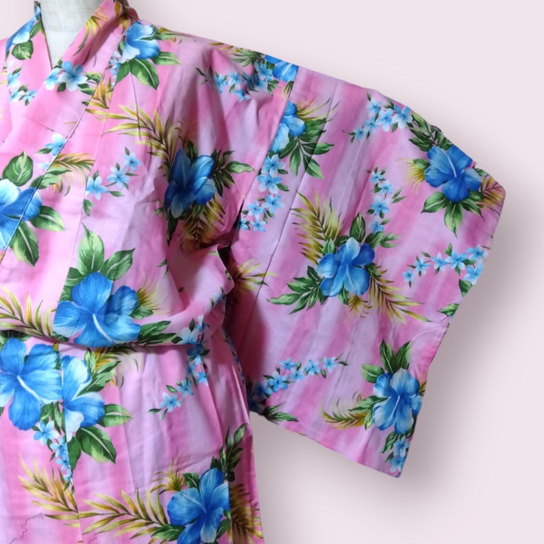 yukata for women / hibiscus pattern image 4