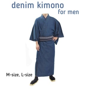 denim kimono for men