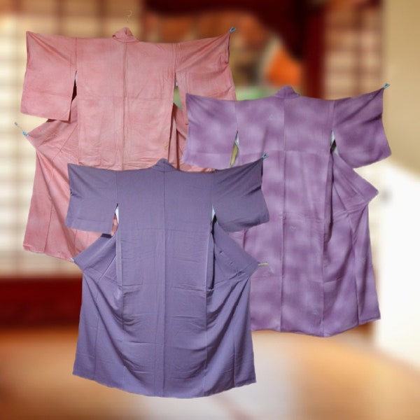 japanese vintage kimono / plain color