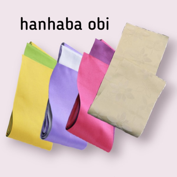 Yukata Obi für Frauen / Hanhaba (halbe Breite) Obi