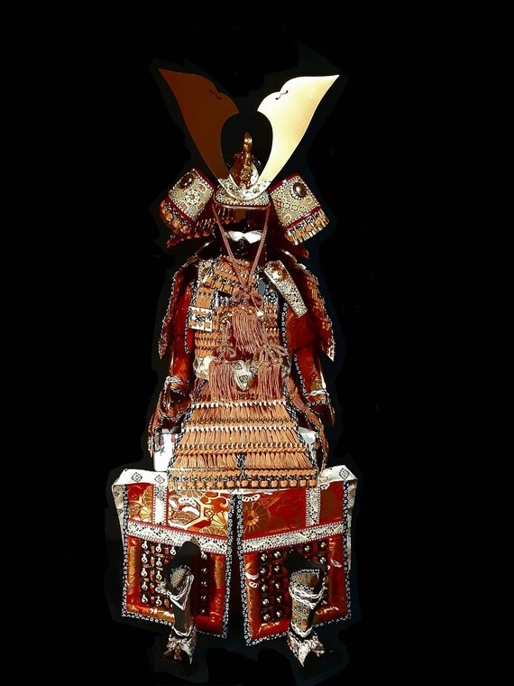 Set of Samurai Armor and Helmet for Display Etsy