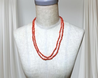 collier de corail japonais, collier long / cultivé au Japon