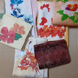 Set of silk kimono and nagoya obi
