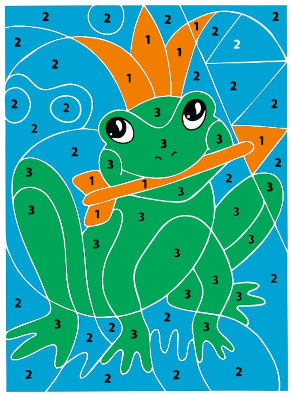 Laser Cut Frog Color By Number Puzzle For Kids CDR File Etsy