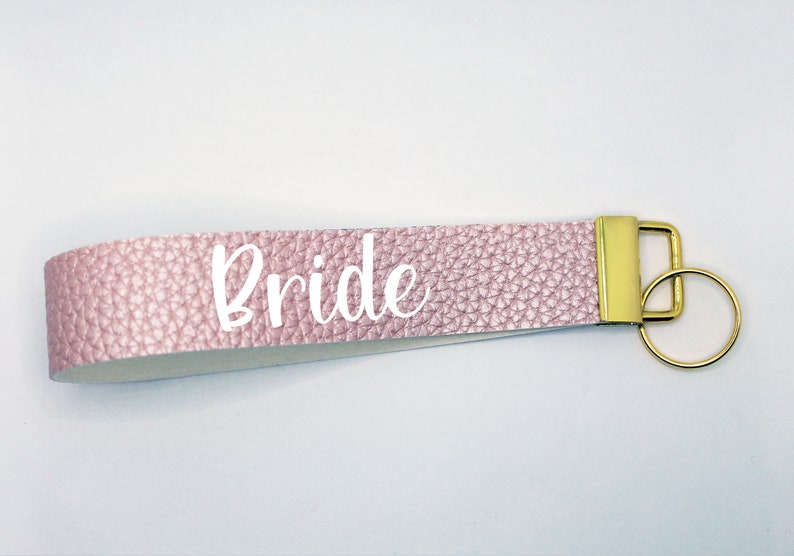 Gift For Her Gift Gift for Bride Women Wife BRIDESMAID PERSONALIZED KEYCHAINS Pearl Pebble Wristlet Keychain Personalized Bride Gift