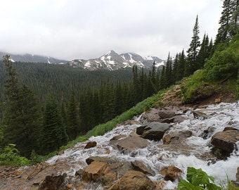 Mountain Waterfall - Digital download for printing