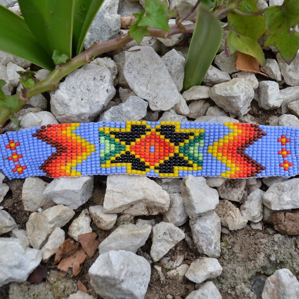 Traditional shamanic ceremonial medicine bracelet native american mexico amazonia yawanawa huni kuin kuripe tribal