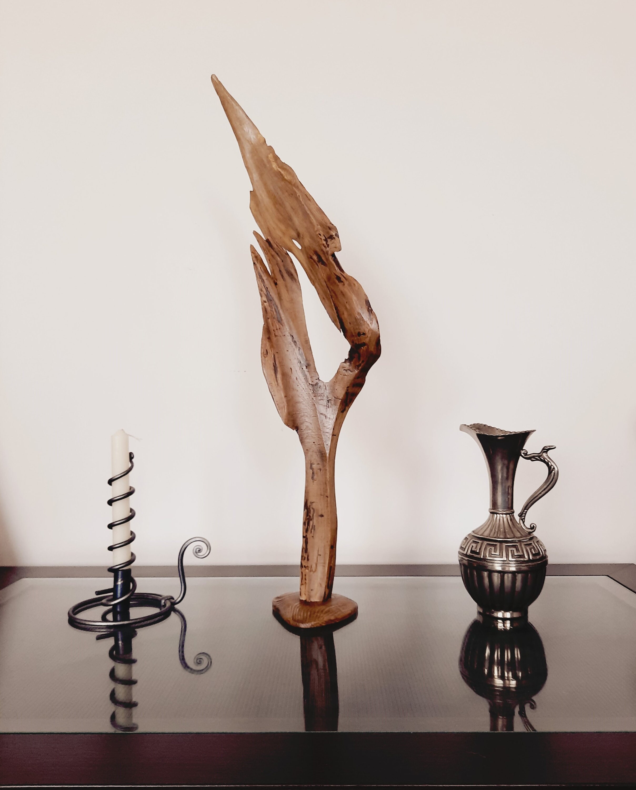 Abstract sculpture. Driftwood oak . Contemporary art Wood Etsy