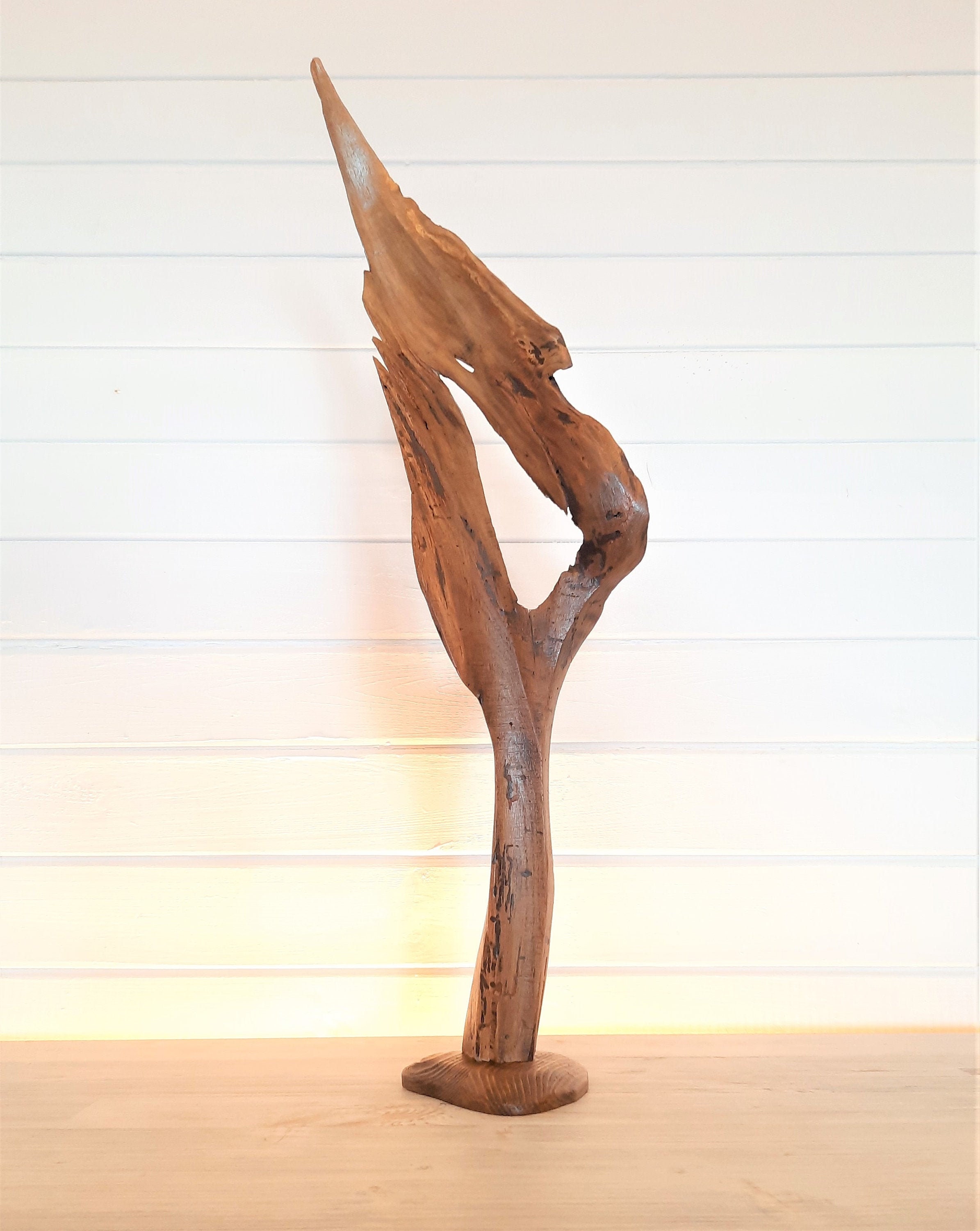 Abstract sculpture. Driftwood oak . Contemporary art Wood Etsy