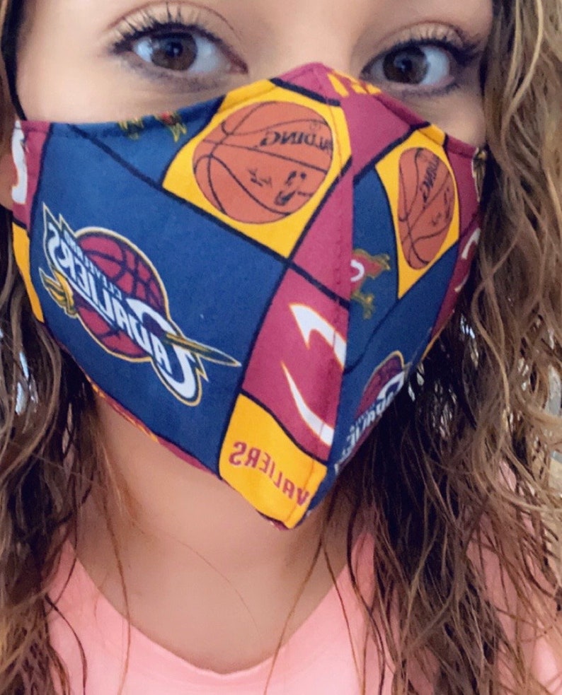 Cleveland Cavaliers Basketball Face Mask hizo doble para una Etsy