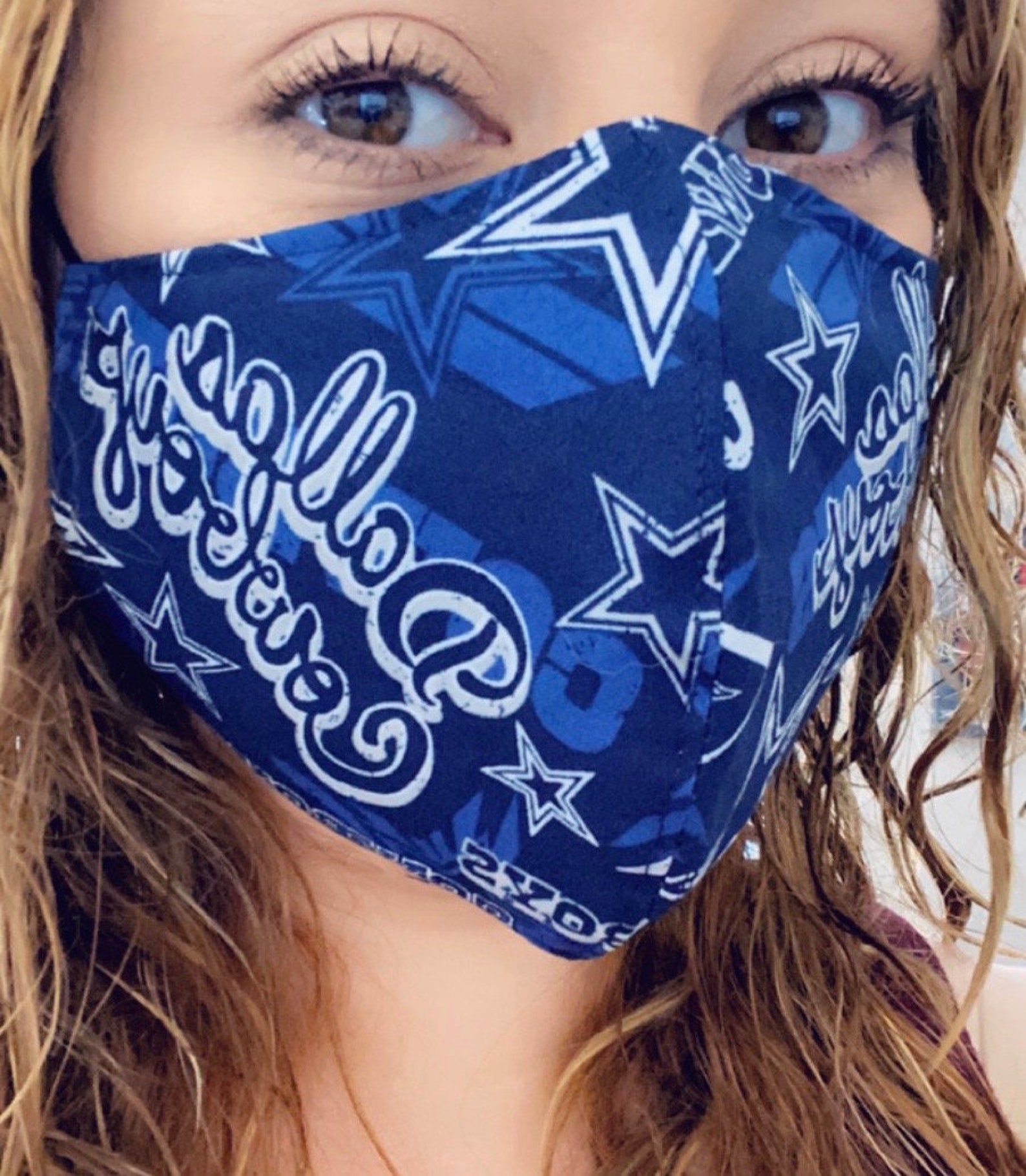 NFL Dallas Cowboys Washable Face Mask made double for better Etsy