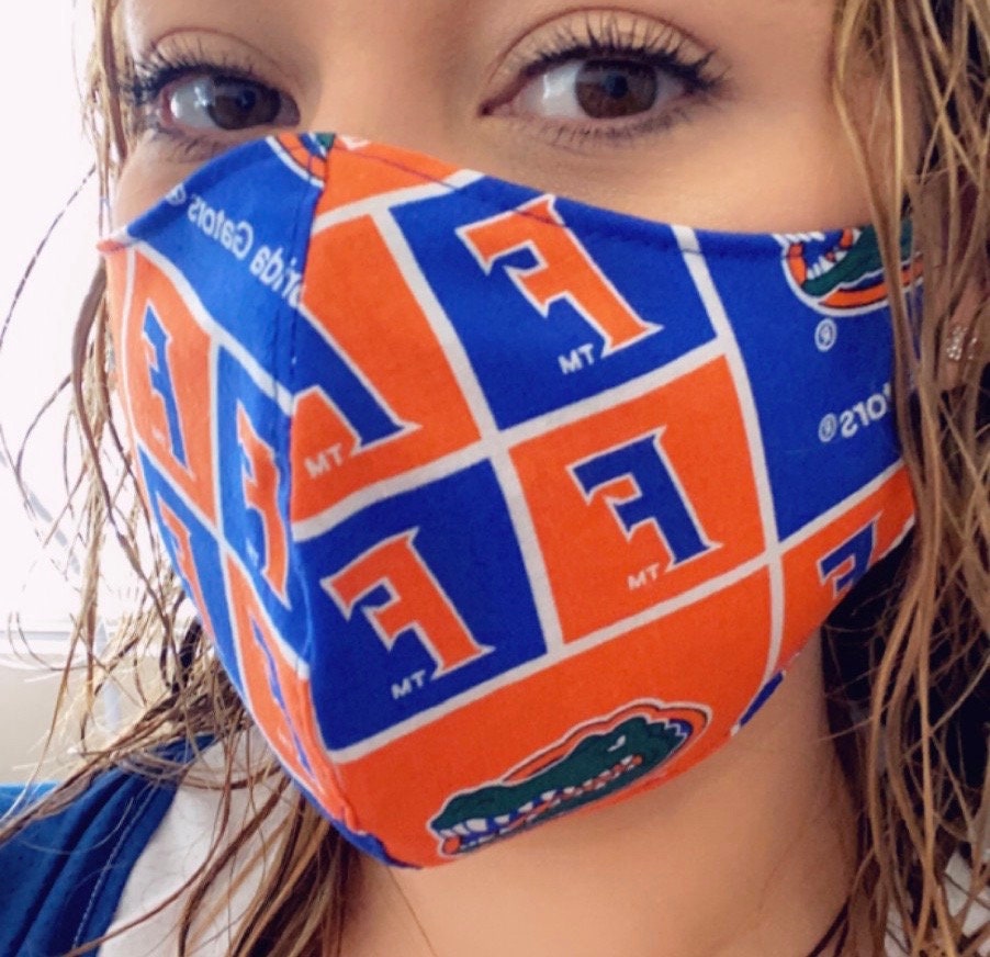 Florida Gators Washable Face Mask Made double for better Etsy
