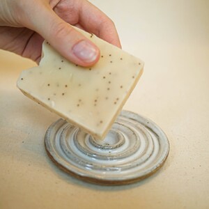 Handmade ceramic round soap dish image 3