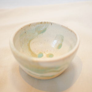 Ceramic cup with azure blue strokes image 2